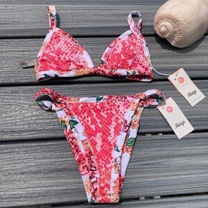 MAAJI Set - Hyacinth Triangle Bikini Top & Lolita Cheeky High Leg Bottoms S/M